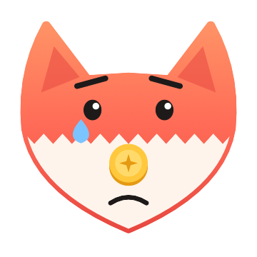 The Spendfox fox looking sad